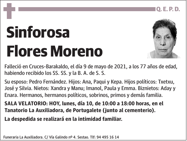 Sinforosa Flores Moreno