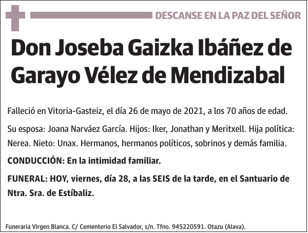 Joseba Gaizka Ibáñez de Garayo Vélez de Mendizabal