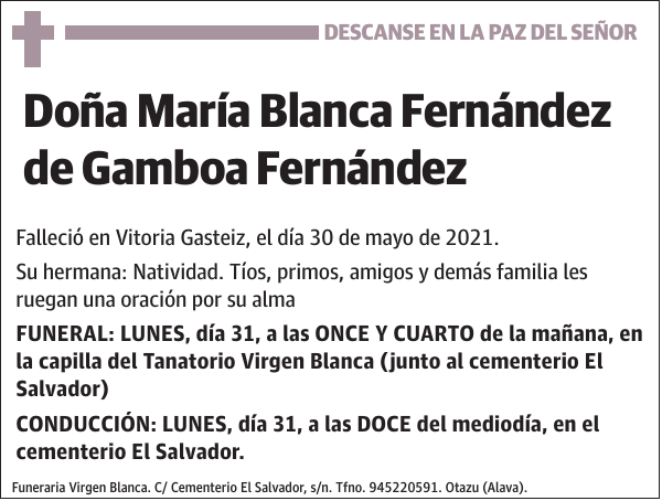 María Blanca Fernández de Gamboa Fernández