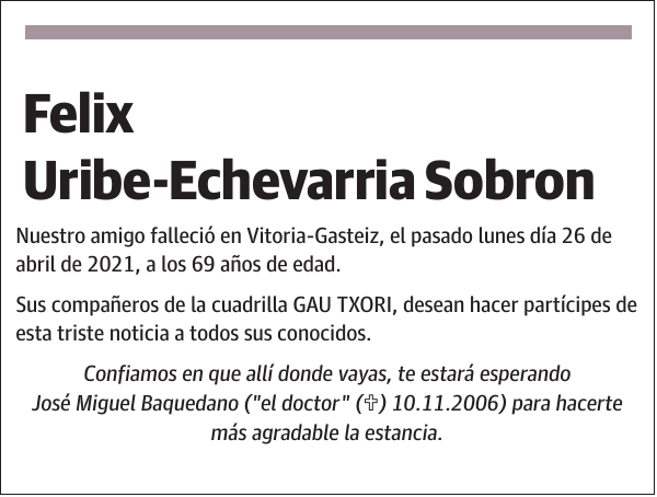 Felix Uribe-Echevarria Sobron