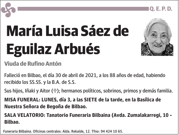 María Luisa Sáez de Eguilaz Arbués