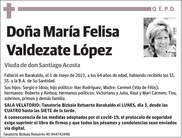 María Felisa Valdezate López