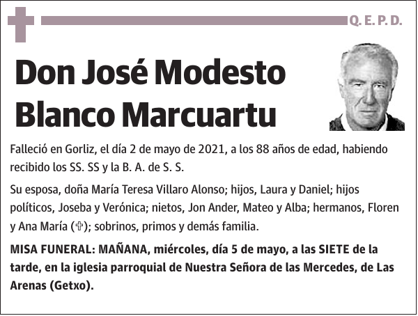 José Modesto Blanco Marcuartu