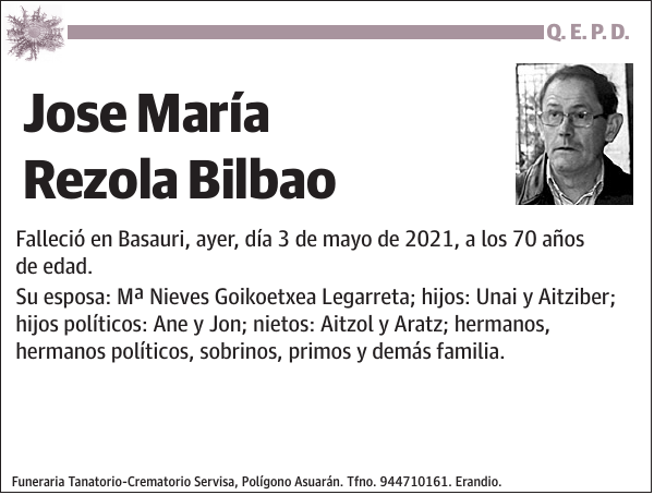 Jose María Rezola Bilbao