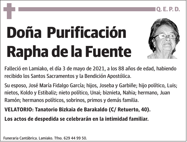 Purificación Rapha de la Fuente