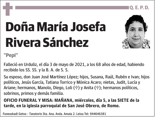 María Josefa Rivera Sánchez