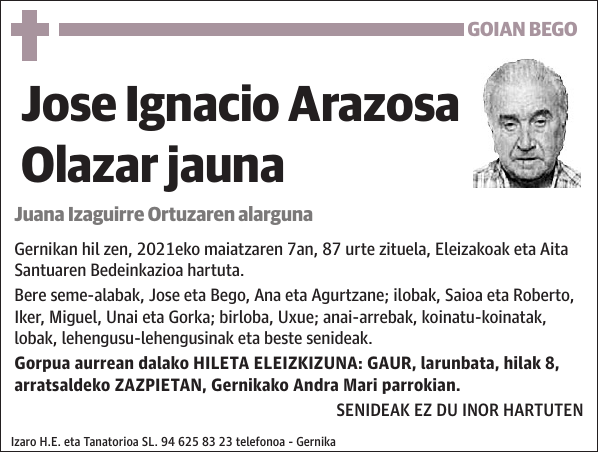 Jose Ignacio Arazosa Olazar