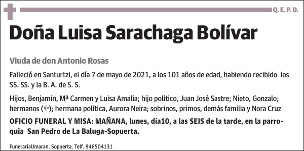 Luisa Sarachaga Bolívar