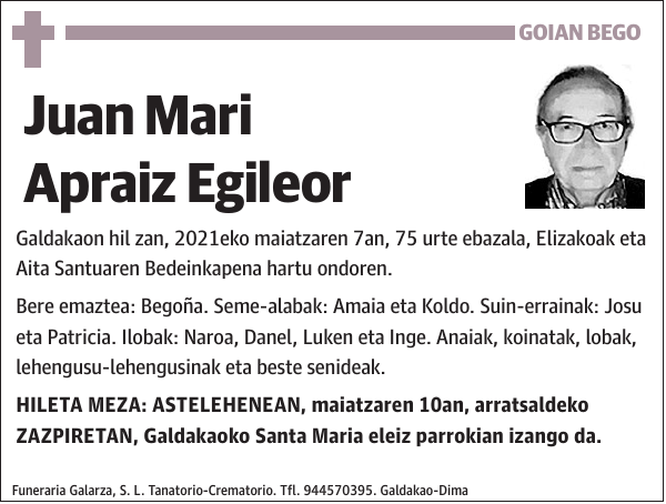 Juan Mari Apraiz Egileor