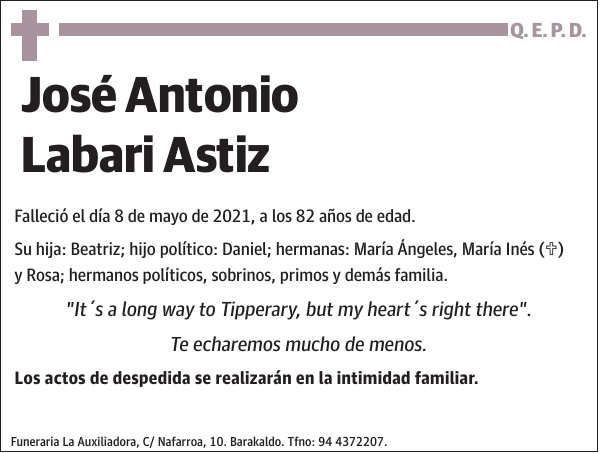 José Antonio Labari Astiz