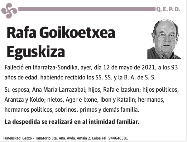 Rafa Goikoetxea Eguskiza