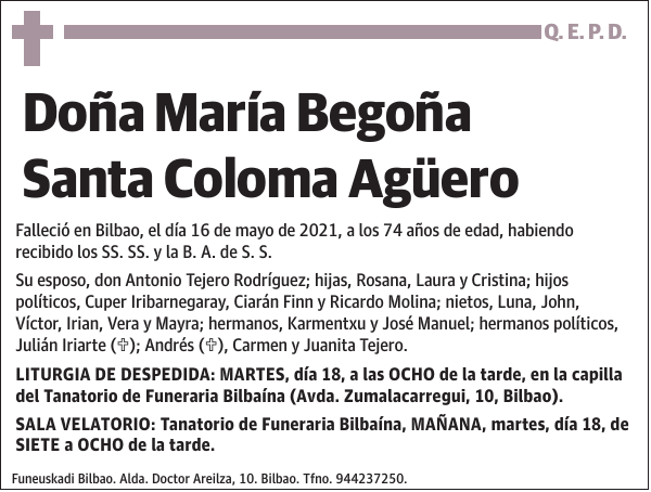 María Begoña Santa Coloma Agüero