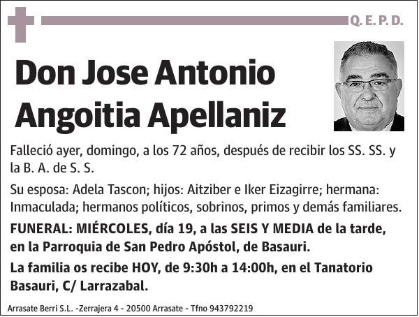 Jose Antonio Angoitia Apellaniz