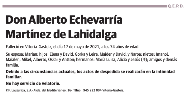 Alberto Echevarría Martínez de Lahidalga