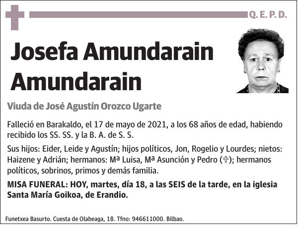 Josefa Amundarain Amundarain