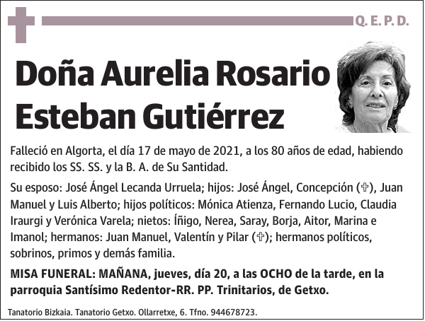 Aurelia Rosario Esteban Gutiérrez