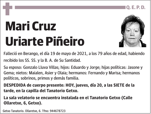 Mari Cruz Uriarte Piñeiro