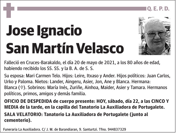 Jose Ignacio San Martín Velasco