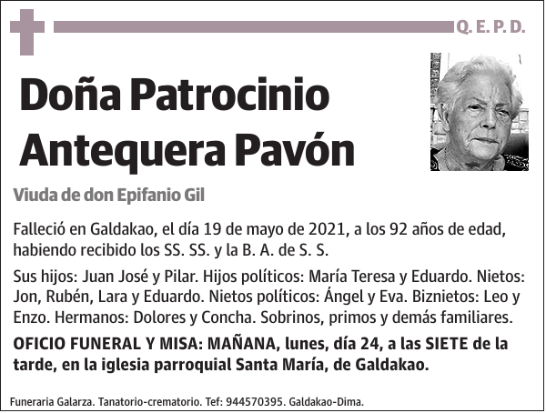 Patrocinio Antequera Pavón