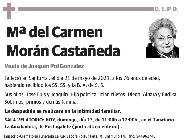 Mª del Carmen Morán Castañeda