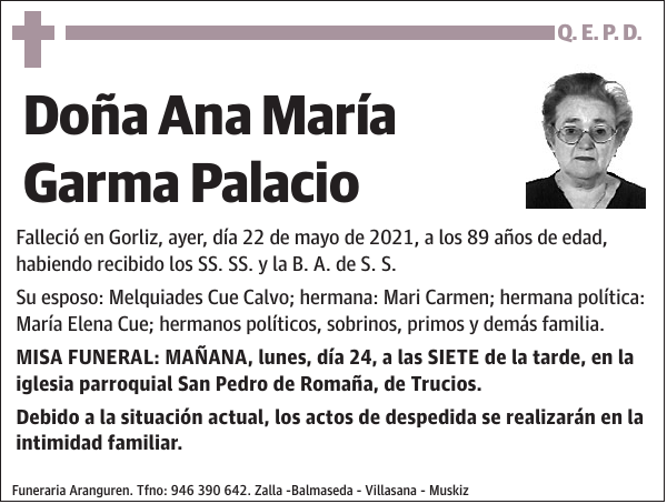 Ana María Garma Palacio