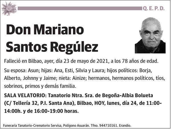 Mariano Santos Regúlez