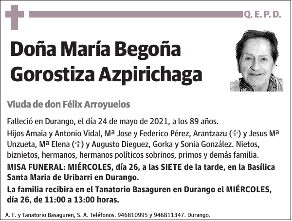 María Begoña Gorostiza Azpirichaga