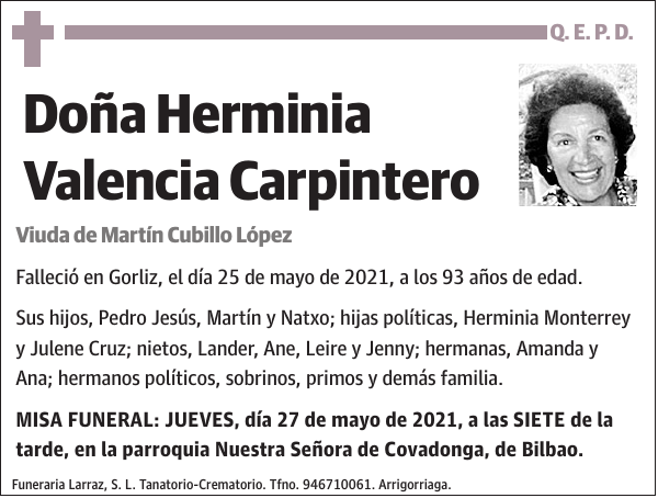 Herminia Valencia Carpintero