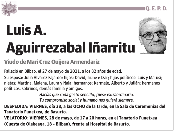 Luis A. Aguirrezabal Iñarritu