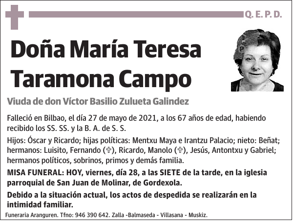 María Teresa Taramona Campo