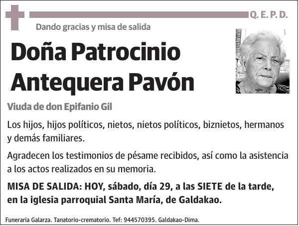 Patrocinio Antequera Pavón