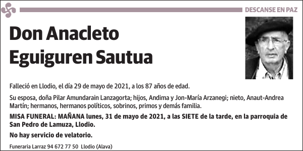 EGUIGUREN SAUTUA,ANACLETO