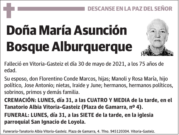 María Asunción Bosque Alburquerque