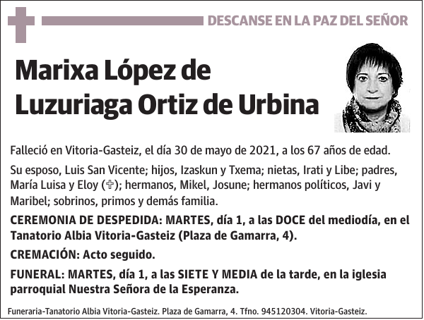 Marixa López de Luzuriaga Ortiz de Urbina