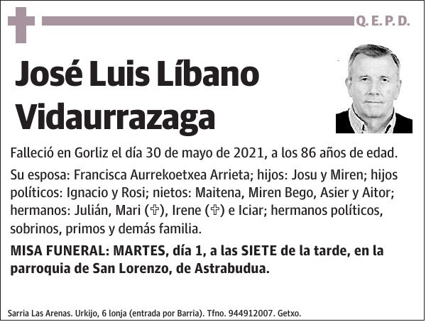 José Luis Líbano Vidaurrazaga