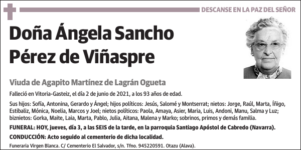 Ángela Sancho Pérez de Viñaspre