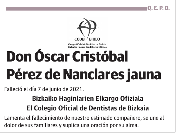 Óscar Cristóbal Pérez de Nanclares