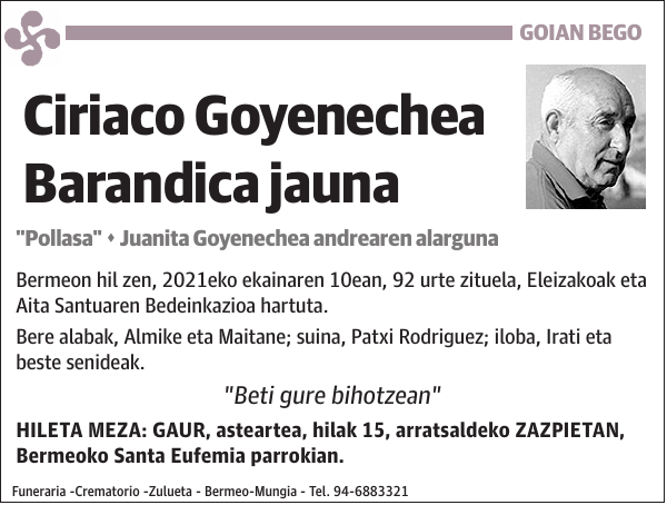 Ciriaco Goyenechea Barandica