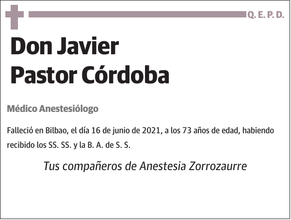 Javier Pastor Córdoba