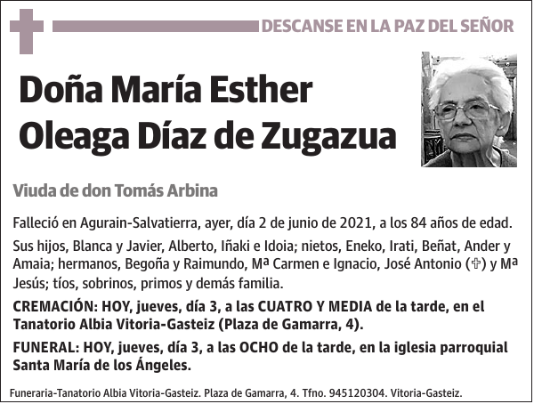 María Esther Oleaga Díaz de Zugazua