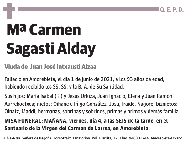 Mª Carmen Sagasti Alday