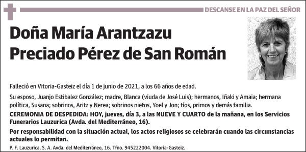 María Arantzazu Preciado Pérez de San Román