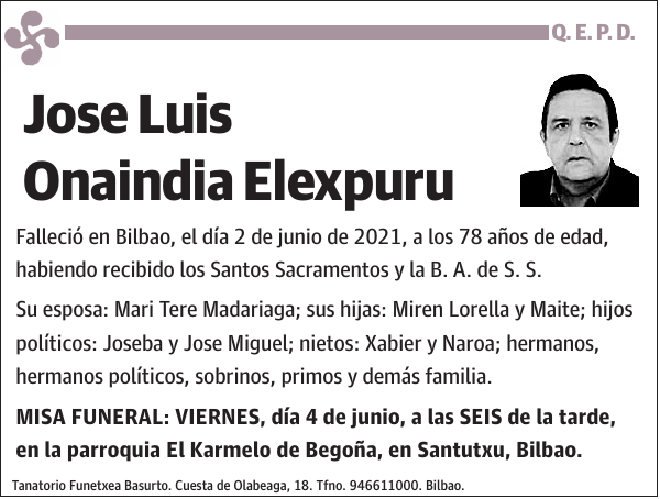 Jose Luis Onaindia Elexpuru