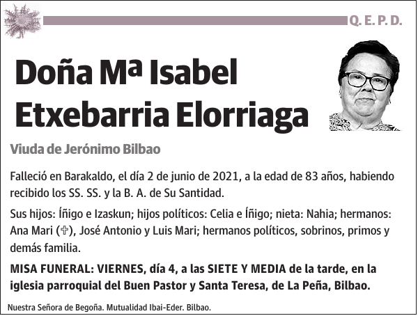 Mª Isabel Etxebarria Elorriaga