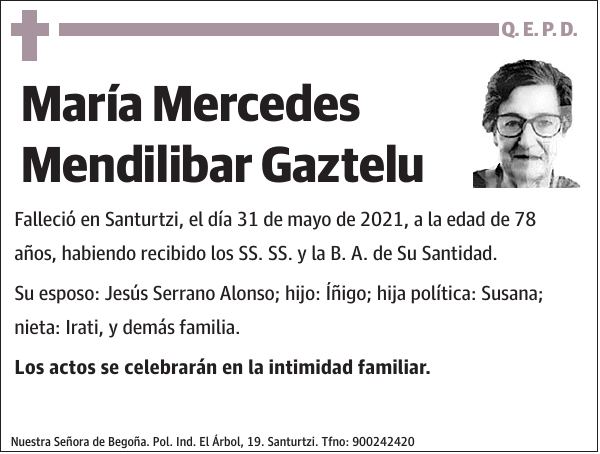 María Mercedes Mendilibar Gaztelu