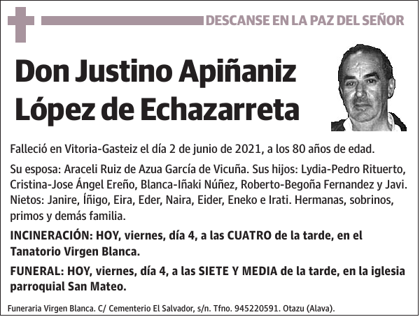 Justino Apiñaniz López de Echazarreta