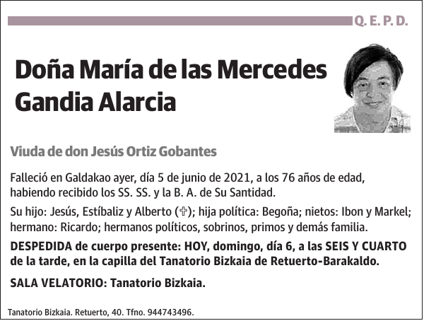 María de las Mercedes Gandia Alarcia