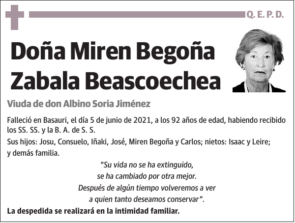 Miren Begoña Zabala Beascoechea