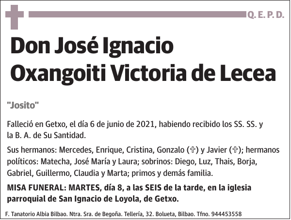 José Ignacio Oxangoiti Victoria de Lecea