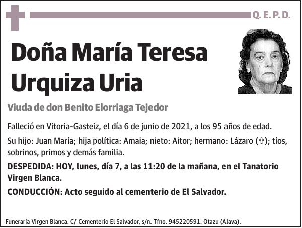 María Teresa Urquiza Uria